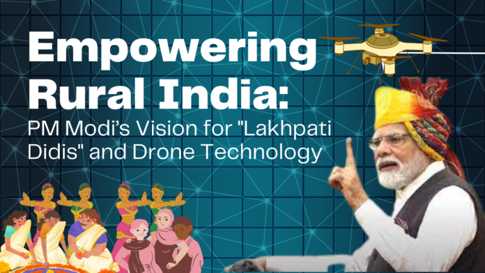 PM Modi empowers rural women's SHGs with agricultural drone technology.