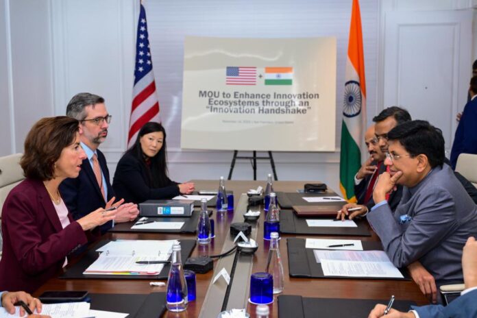US Secy of Commerce and Piyiush Goyal sign 'Innovative Handshake'